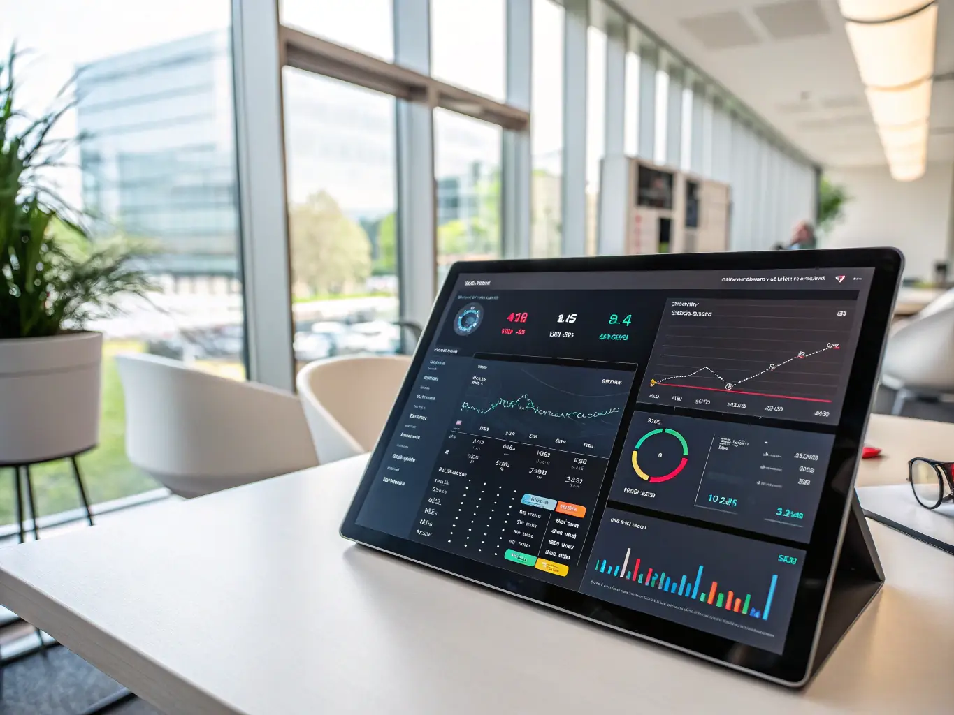 A digital dashboard displaying real-time analytics and AI-driven insights, showcasing the power of data-driven decision-making in digital marketing.