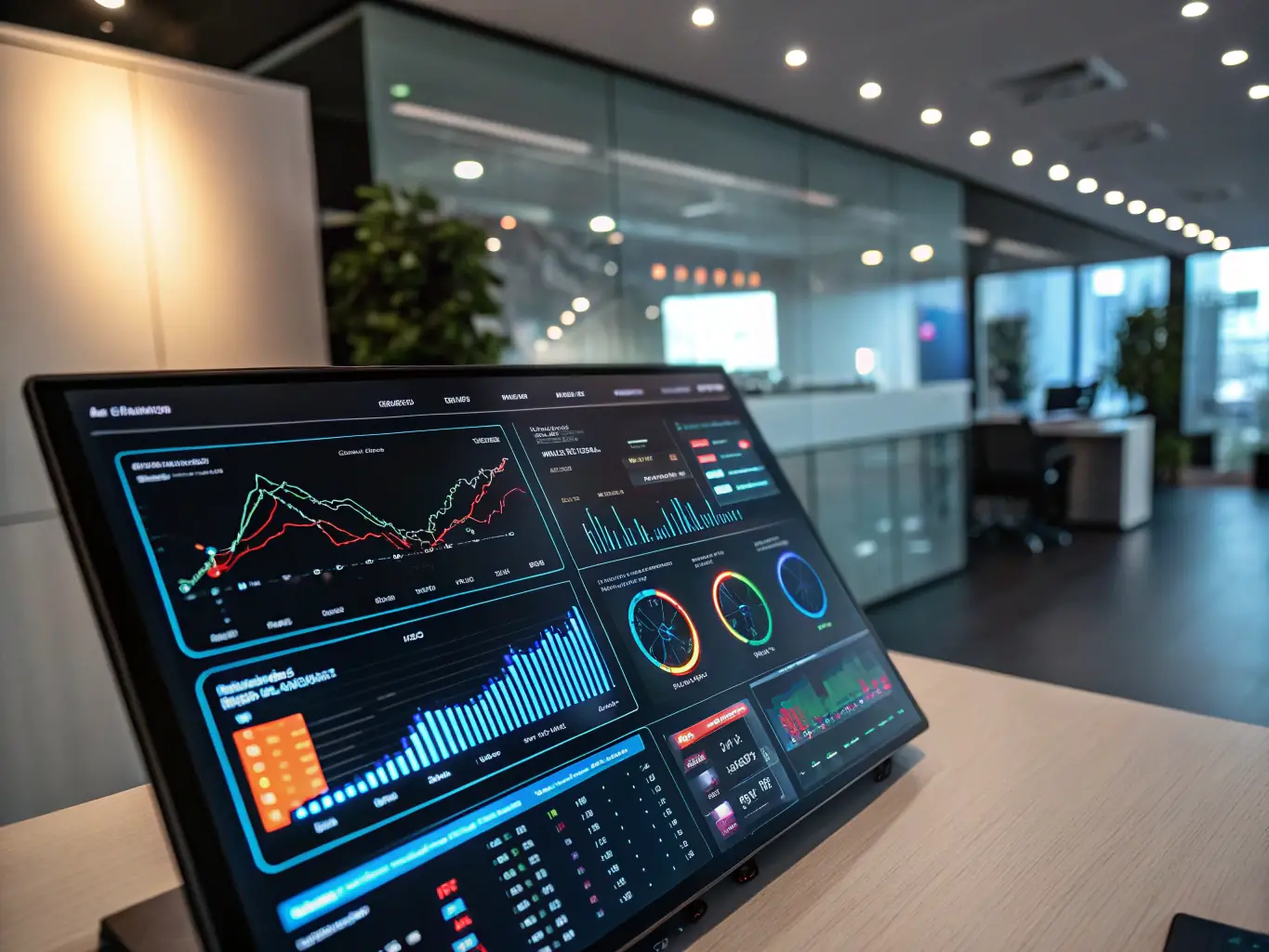 An image of a digital dashboard displaying analytics and AI algorithms in action, representing AI-Driven Digital Strategy.